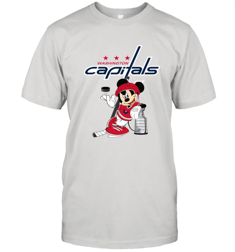 Mickey Washington Capitals With The Stanley Cup Hockey NHL Unisex Jersey Tee
