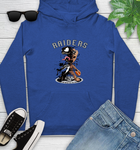NFL Oakland Raiders Football Venom Groot Guardians Of The Galaxy Youth Hoodie 9