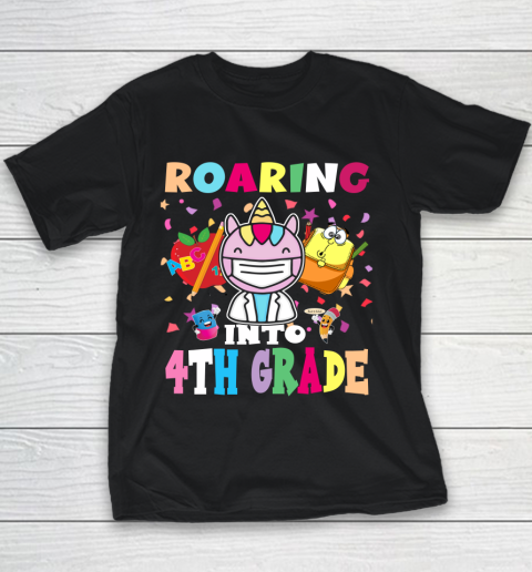 Back to school shirt Roaring into 4th grade Youth T-Shirt