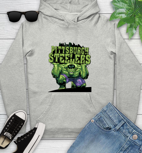 Pittsburgh Steelers NFL Football Incredible Hulk Marvel Avengers Sports Youth Hoodie