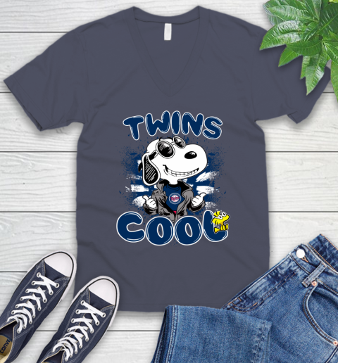 MLB Baseball Minnesota Twins Cool Snoopy Shirt V-Neck T-Shirt 7
