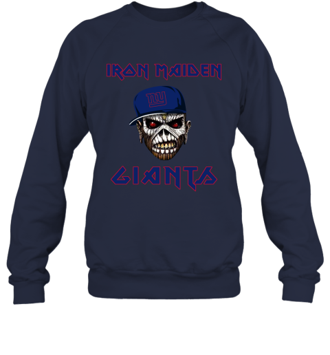 NFL New York Giants Iron Maiden Rock Band Music Football Sports WKzm0MXYQCM sweatshirt 35 95 151514 front navy