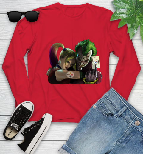 Pittsburgh Steelers NFL Football Joker Harley Quinn Suicide Squad Youth Long Sleeve 11