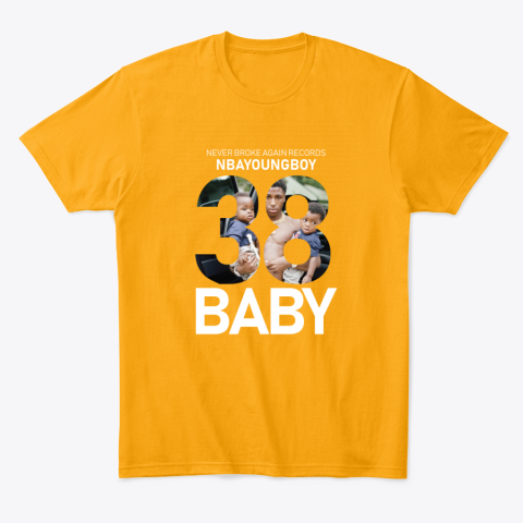 dj1x nba youngboy classic t shirt 2 front gold