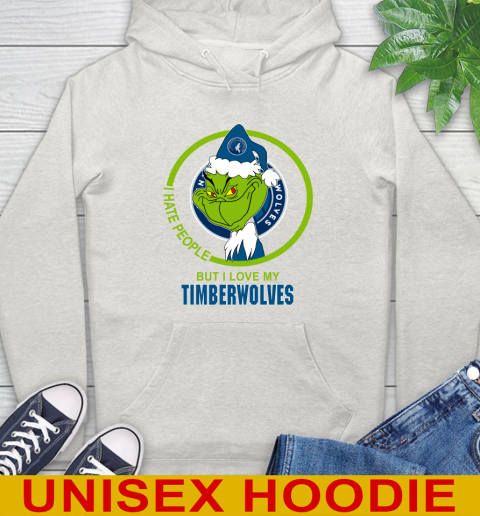 Minnesota Timberwolves NBA Christmas Grinch I Hate People But I Love My Favorite Basketball Team Hoodie 12