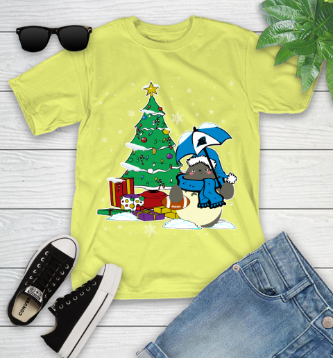 Carolina Panthers NFL Football Cute Tonari No Totoro Christmas Sports Youth T-Shirt 10