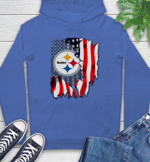 Pittsburgh Steelers NFL Football American Flag Hoodie 9
