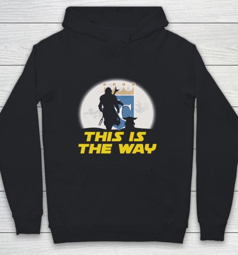 Kansas City Royals MLB Baseball Star Wars Yoda And Mandalorian This Is The Way Youth Hoodie