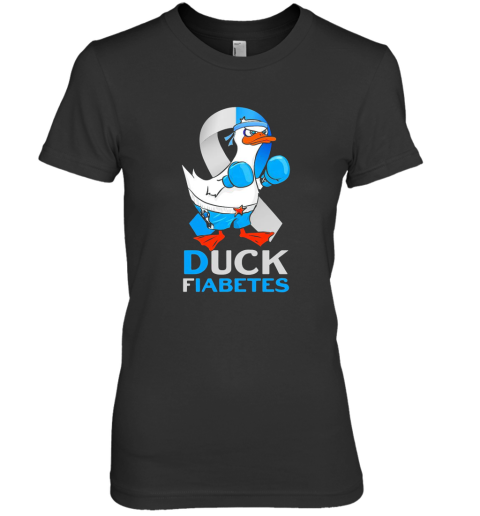 Duck Boxing Fiabetes Awareness Premium Women's T-Shirt
