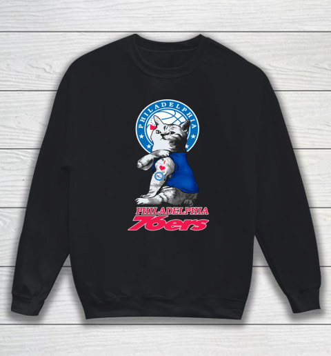 NBA Basketball My Cat Loves Philadelphia 76ers Sweatshirt