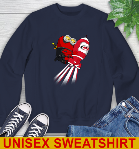 NHL Hockey Carolina Hurricanes Deadpool Minion Marvel Shirt Sweatshirt 2