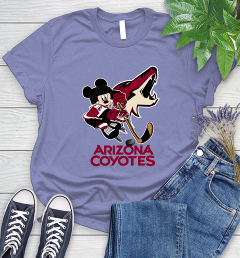 NHL Arizona Coyotes Mickey Mouse Disney Hockey T Shirt Women's T-Shirt 11