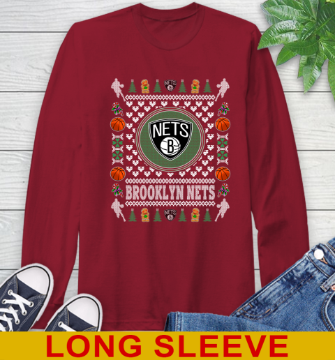 Brooklyn Nets Merry Christmas NBA Basketball Loyal Fan Long Sleeve T-Shirt 9