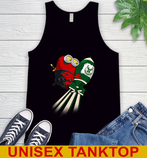 NBA Basketball Milwaukee Bucks Deadpool Minion Marvel Shirt Tank Top