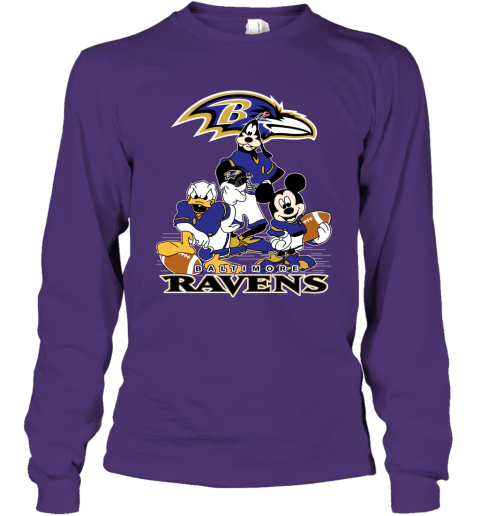 NFL Baltimore Ravens Mickey Mouse Donald Duck Goofy Football T