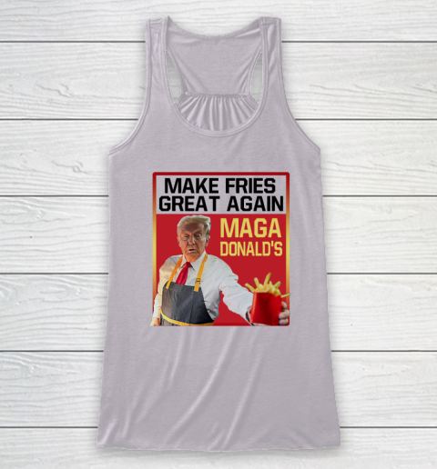 MAGAdonald's Make French Fries Great Again Donald Trump Racerback Tank 2
