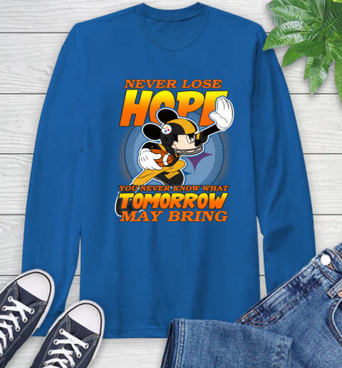 Pittsburgh Steelers NFL Football Mickey Disney Never Lose Hope Long Sleeve T-Shirt 10