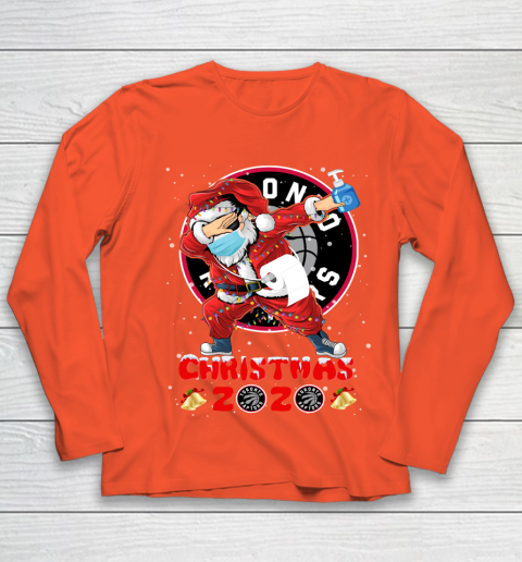 Toronto Raptors Funny Santa Claus Dabbing Christmas 2020 NBA Youth Long Sleeve 3