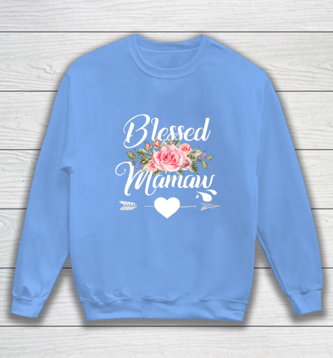 Blessed Mamaw Thanksgiving Christmas Floral Gift For Grandma Sweatshirt 8