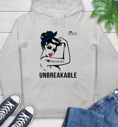 NFL New England Patriots Girl Unbreakable Football Sports Hoodie