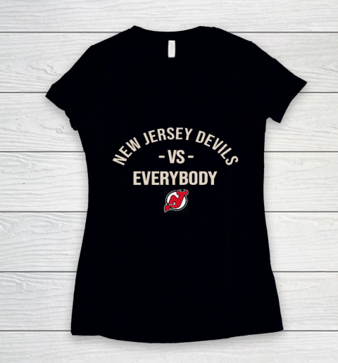 New Jersey Devils Vs Everybody Women's V-Neck T-Shirt