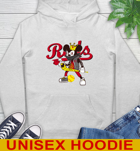 Cincinnati Reds MLB Baseball Mickey Peace Sign Sports Hoodie