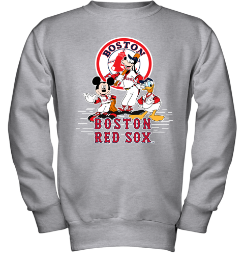 MLB Sport Fans Boston Red Sox Mickey Mouse Donald Duck Goofy Baseball T  Shirt