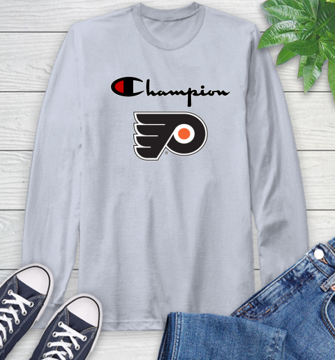 NHL Hockey Philadelphia Flyers Champion Shirt Long Sleeve T-Shirt 4