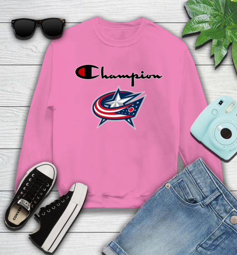 NHL Hockey Columbus Blue Jackets Champion Shirt Youth Sweatshirt 3