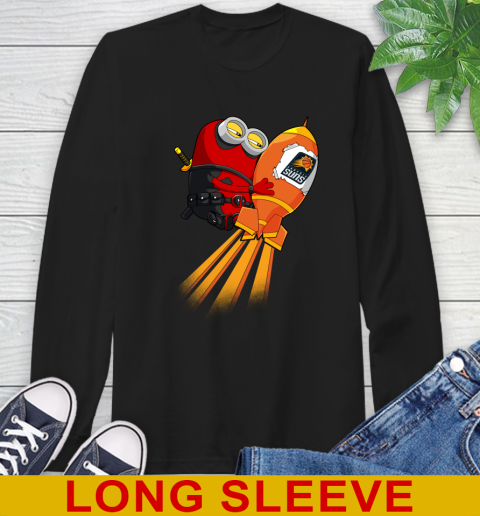 NBA Basketball Phoenix Suns Deadpool Minion Marvel Shirt Long Sleeve T-Shirt