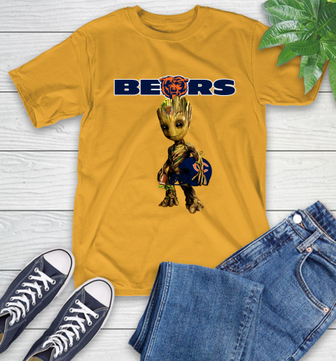 Chicago Bears NFL Football Groot Marvel Guardians Of The Galaxy T-Shirt 3