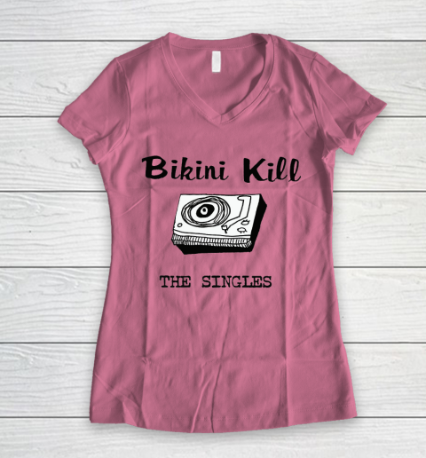 Bikini Kill The Singles Women's V-Neck T-Shirt 7