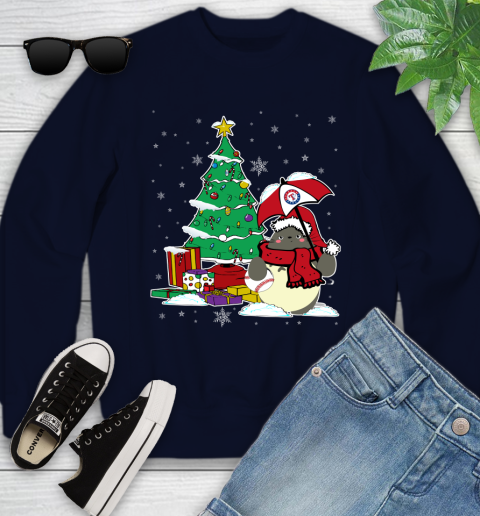 Texas Rangers MLB Baseball Cute Tonari No Totoro Christmas Sports Youth Sweatshirt 2