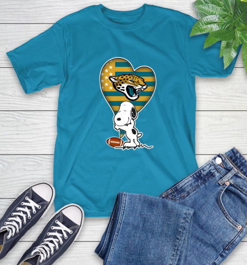Jacksonville Jaguars NFL Football The Peanuts Movie Adorable Snoopy T-Shirt 8