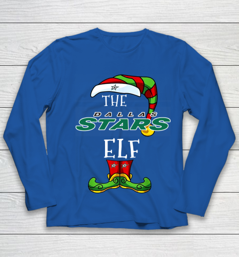 Dallas Stars Christmas ELF Funny NHL Youth Long Sleeve 7