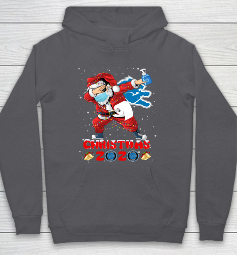 Detroit Lions Funny Santa Claus Dabbing Christmas 2020 NFL Hoodie 4