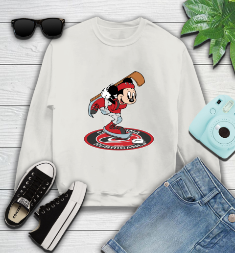 NHL Hockey Carolina Hurricanes Cheerful Mickey Disney Shirt Sweatshirt 12