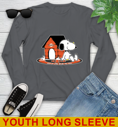 MLB Baseball San Francisco Giants Snoopy The Peanuts Movie Shirt Youth Long Sleeve 9