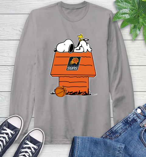 Phoenix Suns NBA Basketball Snoopy Woodstock The Peanuts Movie Long Sleeve T-Shirt 6