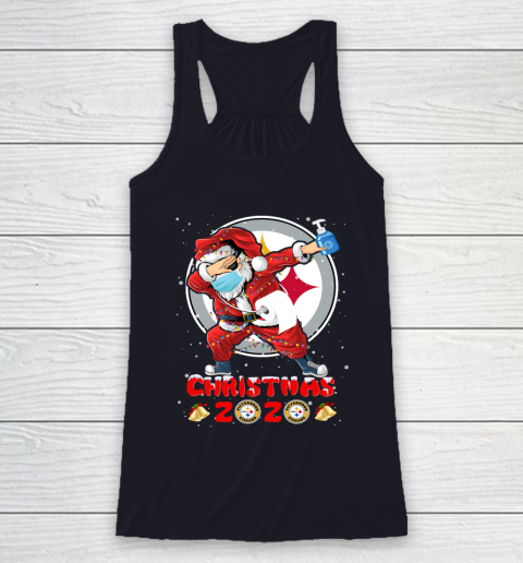 Pittsburgh Steelers Funny Santa Claus Dabbing Christmas 2020 NFL Racerback Tank 7