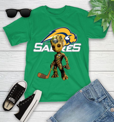 Buffalo Sabres NHL Hockey Groot Marvel Guardians Of The Galaxy Youth T-Shirt 6