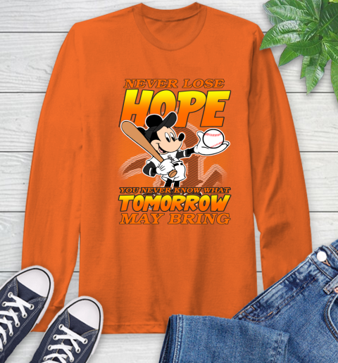Chicago White Sox MLB Baseball Mickey Disney Never Lose Hope Long Sleeve T-Shirt 4