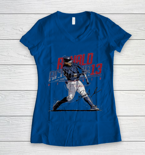 Ronald Acuna Jr 13 Women's V-Neck T-Shirt 7
