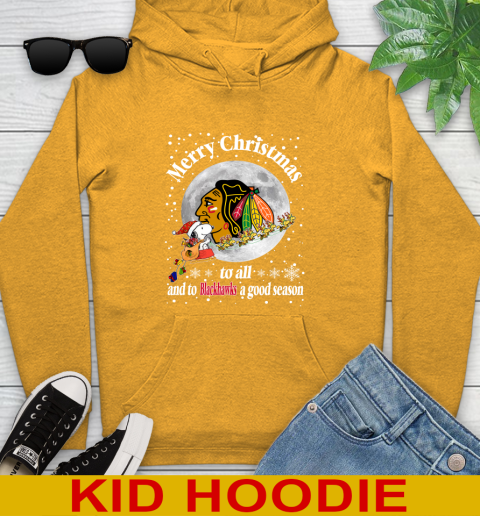 Chicago Blackhawks Merry Christmas To All And To Blackhawks A Good Season NHL Hockey Sports Youth Hoodie 2