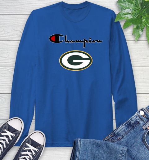 Green long clearance sleeve champion shirt