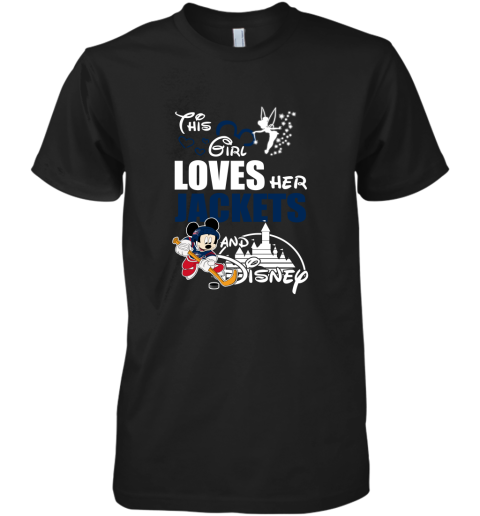This Girl Love Her Columbus Blue Jackets And Mickey Disney Premium Men's T-Shirt