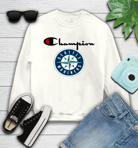 MLB Baseball Seattle Mariners Champion Shirt Youth Sweatshirt