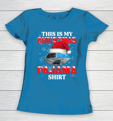 Carolina Panthers This Is My Christmas Pajama Shirt NFL Women's T-Shirt 6