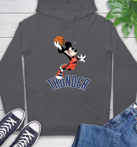 NBA Basketball Oklahoma City Thunder Cheerful Mickey Mouse Shirt Hoodie 7