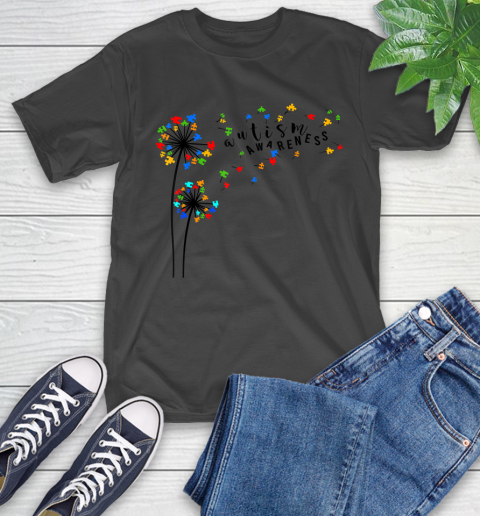 Nurse Shirt Difference Embrace Autism Awareness Ribbon Dandelion Puzzles T Shirt T-Shirt